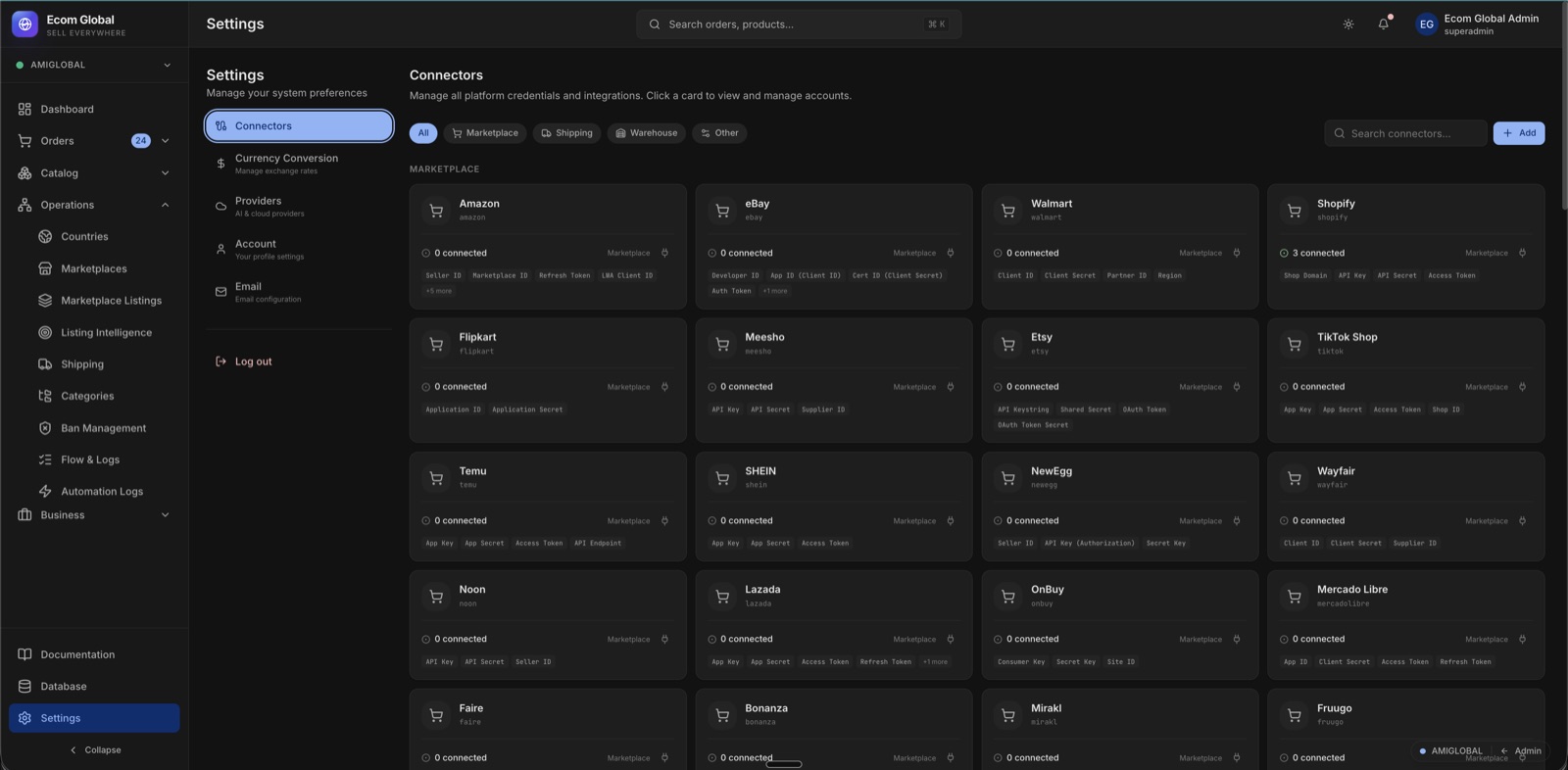 Ecom Global — AI-First Global Commerce Platform (20+ Marketplaces, 100M ...